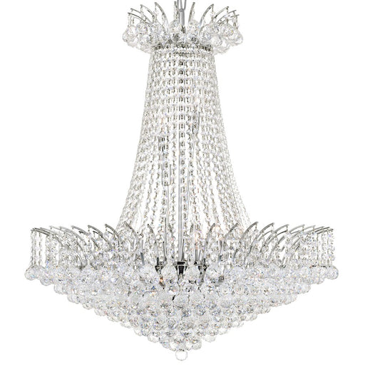 CWI Lighting Posh 22 Light Down Chandelier, Chrome