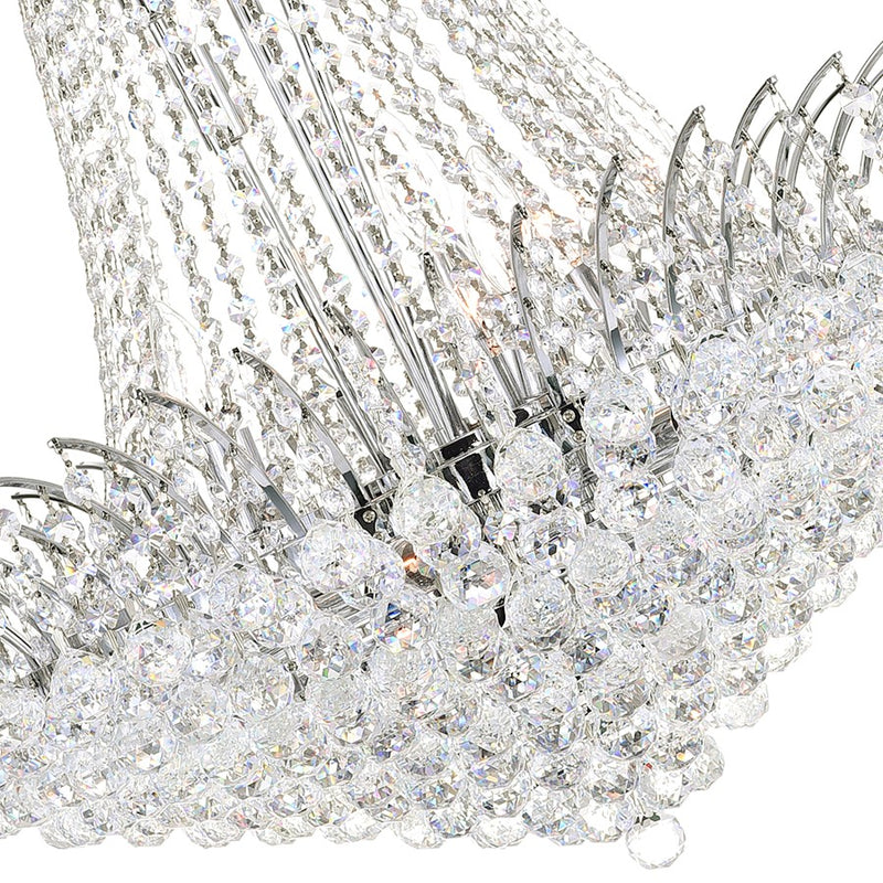 CWI Lighting Posh 22 Light Down Chandelier, Chrome