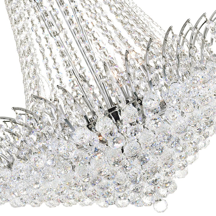 CWI Lighting Posh 22 Light Down Chandelier, Chrome