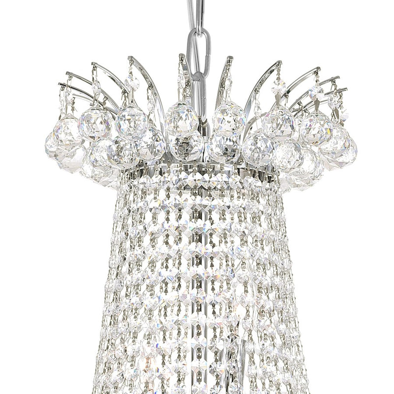 CWI Lighting Posh 22 Light Down Chandelier, Chrome