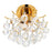 CWI Lighting Princess 3 Light Flush Mount, Gold