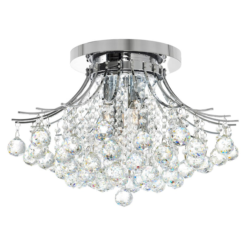 CWI Lighting Princess 6 Light 20" Flush Mount, Chrome