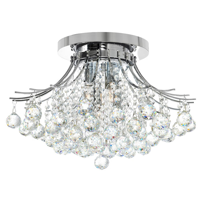 CWI Lighting Princess 6 Light 20" Flush Mount, Chrome - 8012C20C