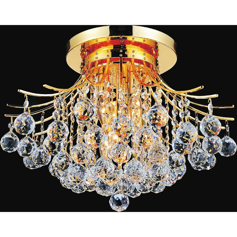 CWI Lighting Princess 6 Light Flush Mount, Gold