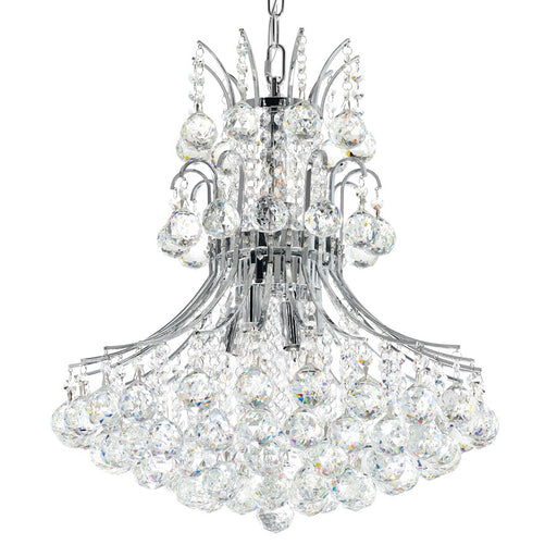 CWI Lighting Princess 8 Light Down Chandelier, Chrome