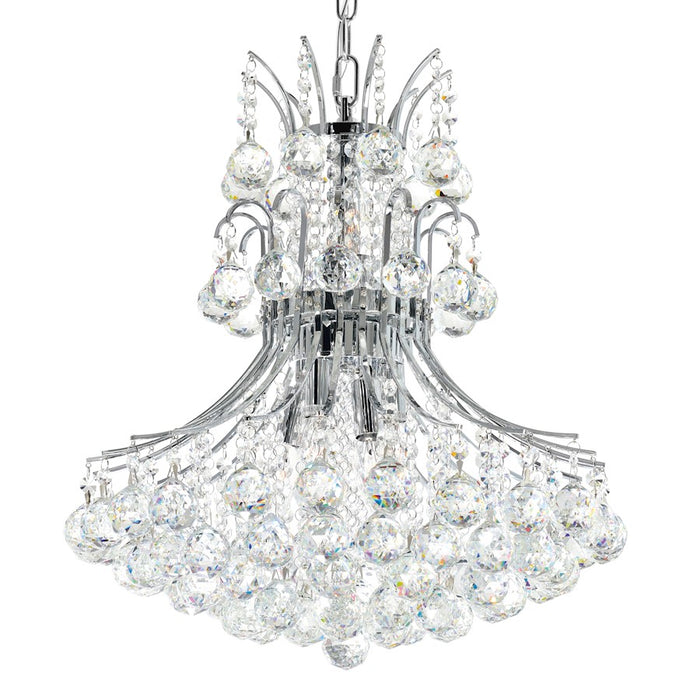 CWI Lighting Princess 8 Light Down Chandelier, Chrome
