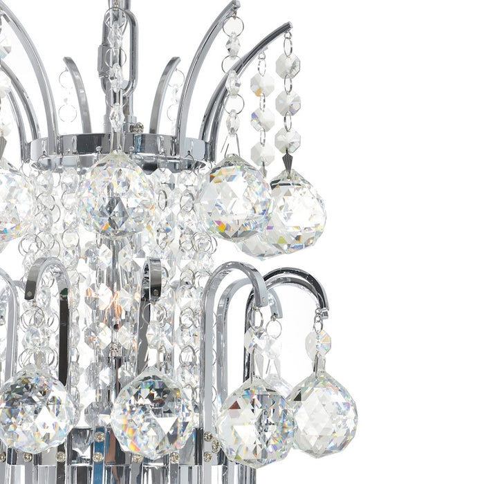 CWI Lighting Princess 8 Light Down Chandelier, Chrome