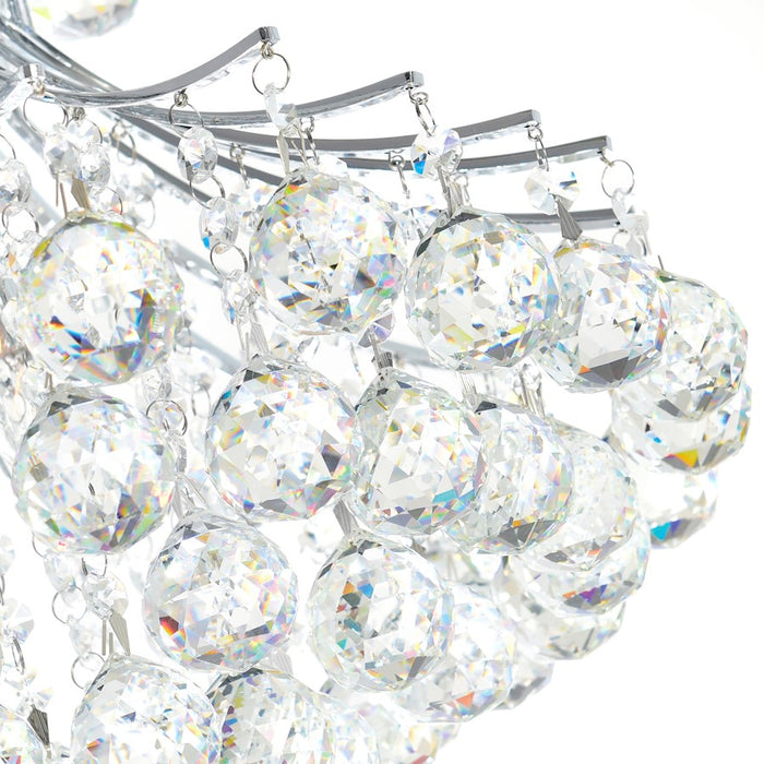 CWI Lighting Princess 8 Light Down Chandelier, Chrome