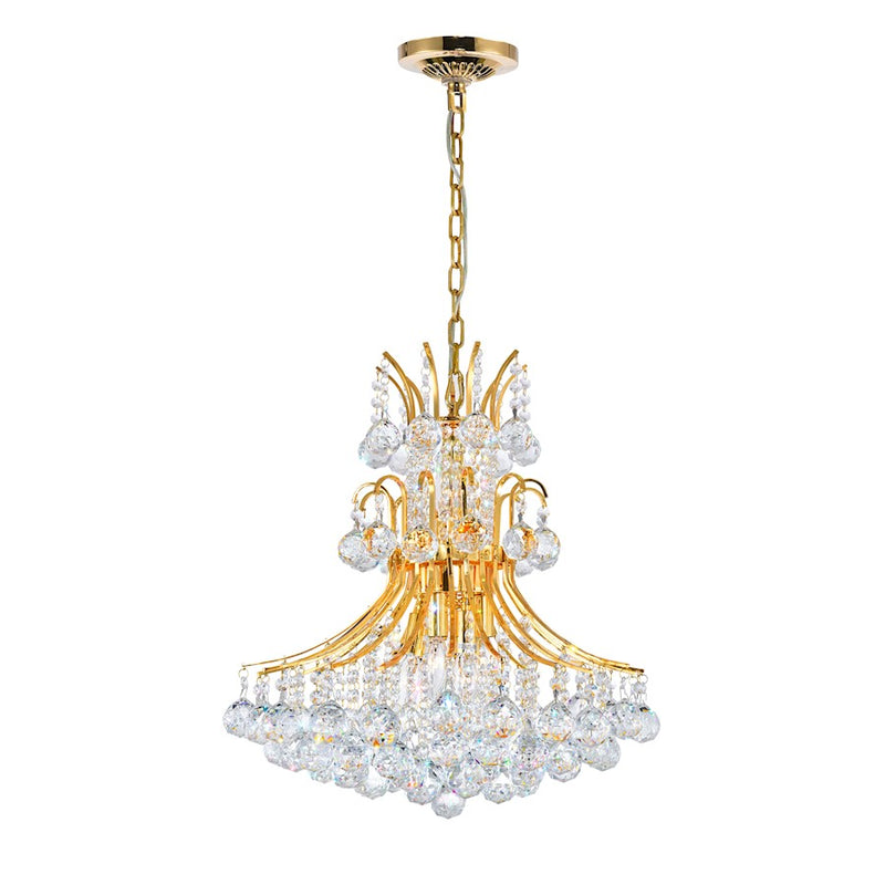 CWI Lighting Princess 8 Light Down Chandelier, Gold