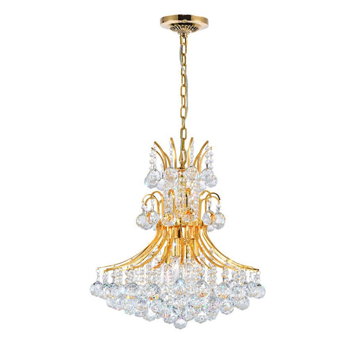 CWI Lighting Princess 8 Light Down Chandelier, Gold - 8012P20G