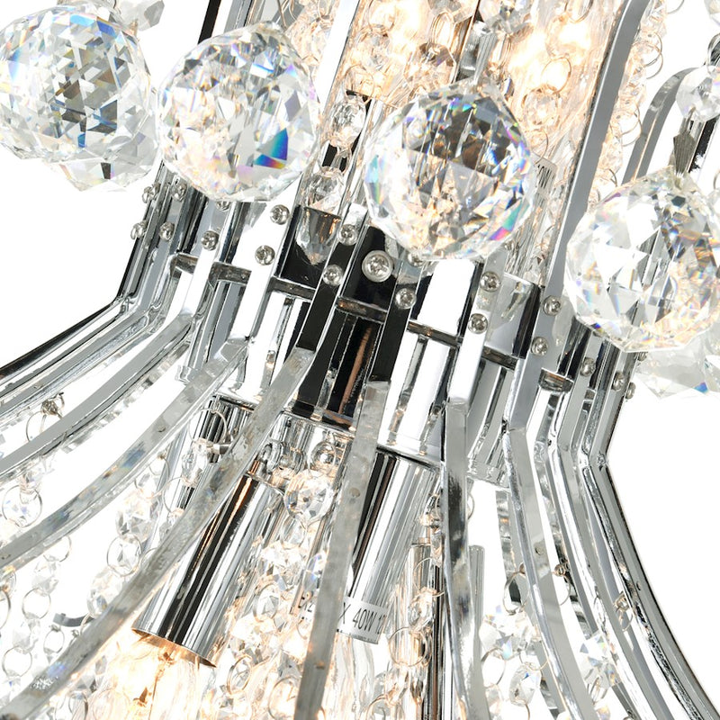 CWI Lighting Princess 10 Light Down Chandelier, Chrome