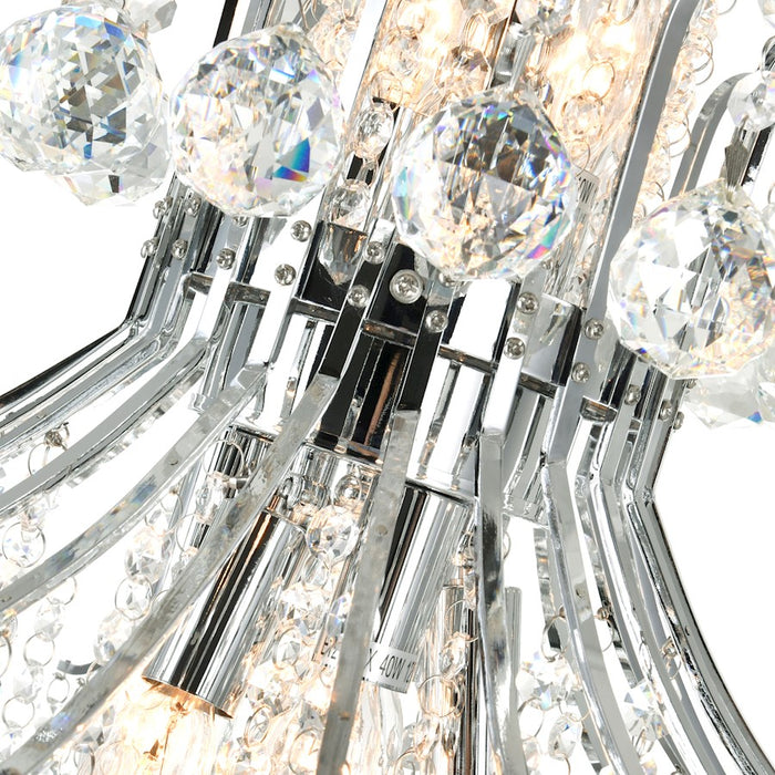 CWI Lighting Princess 10 Light Down Chandelier, Chrome
