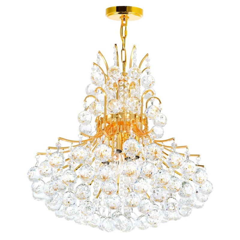 CWI Lighting Princess 10 Light Down Chandelier, Gold