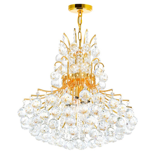 CWI Lighting Princess 10 Light Down Chandelier, Gold