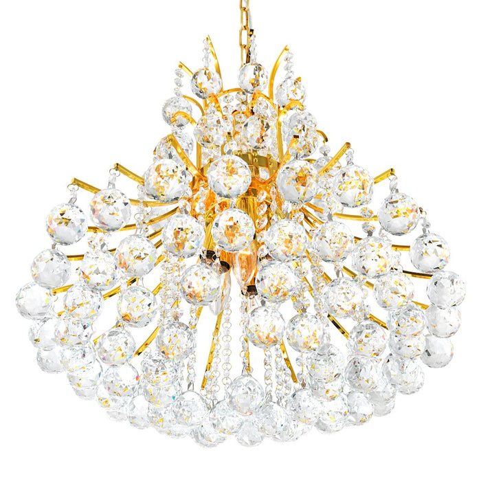 CWI Lighting Princess 10 Light Down Chandelier, Gold