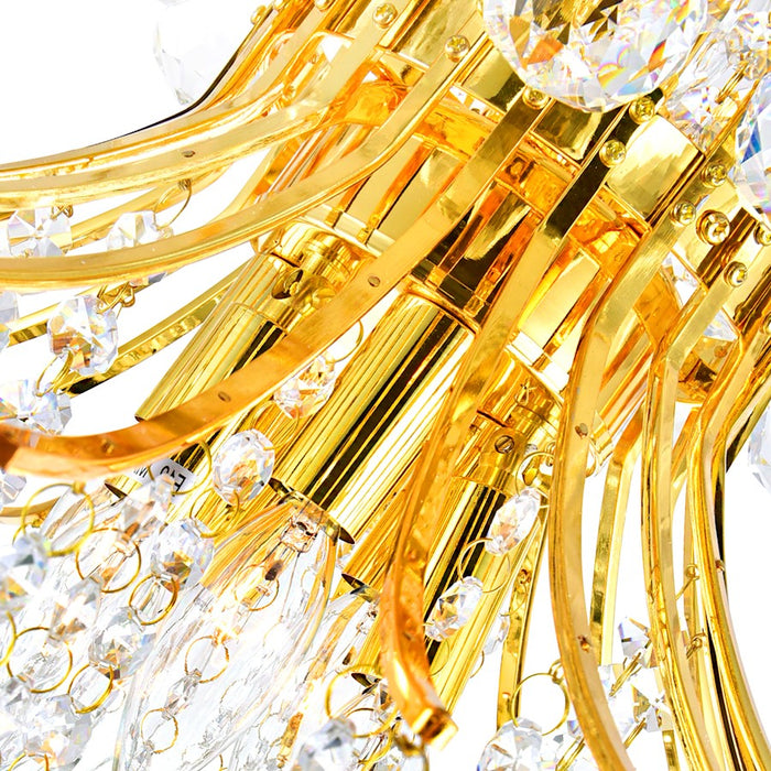 CWI Lighting Princess 10 Light Down Chandelier, Gold
