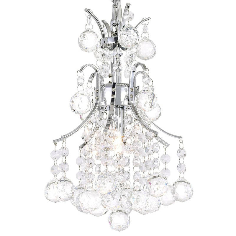 CWI Lighting Princess 1 Light Mini Chandelier, Chrome
