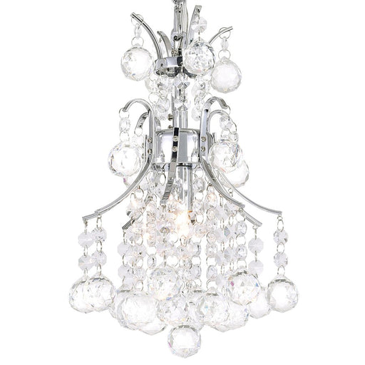 CWI Lighting Princess 1 Light Mini Chandelier, Chrome