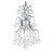 CWI Lighting Princess 1 Light Wall Light, Chrome