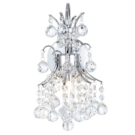 CWI Lighting Princess 1 Light Wall Light, Chrome