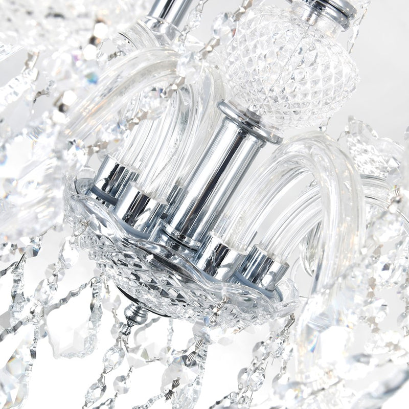 CWI Lighting Princeton 6 Light Down Chandelier, Chrome
