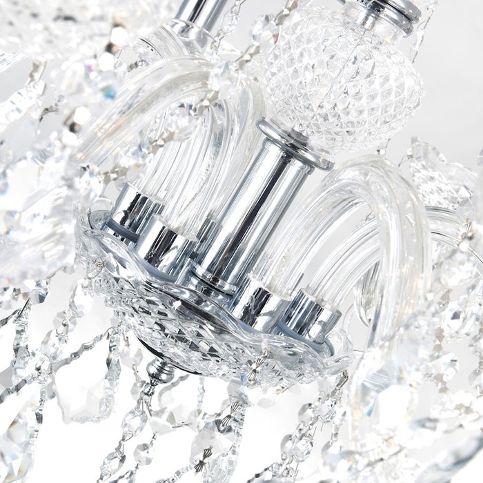 CWI Lighting Princeton 6 Light Down Chandelier, Chrome