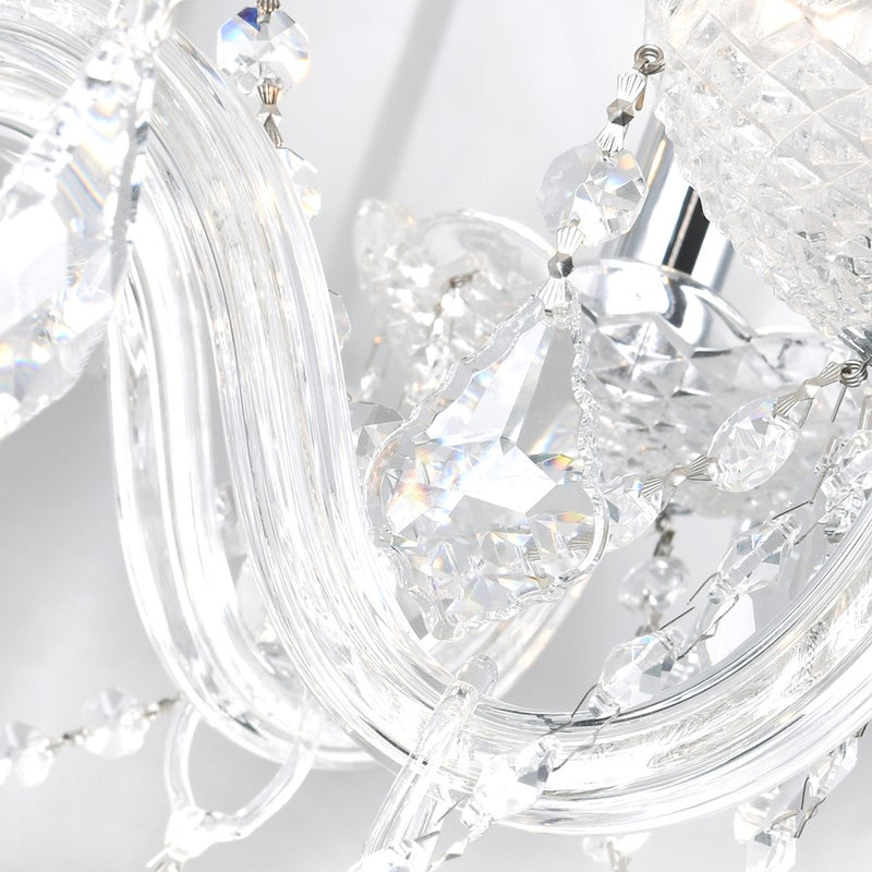 CWI Lighting Princeton 6 Light Down Chandelier, Chrome