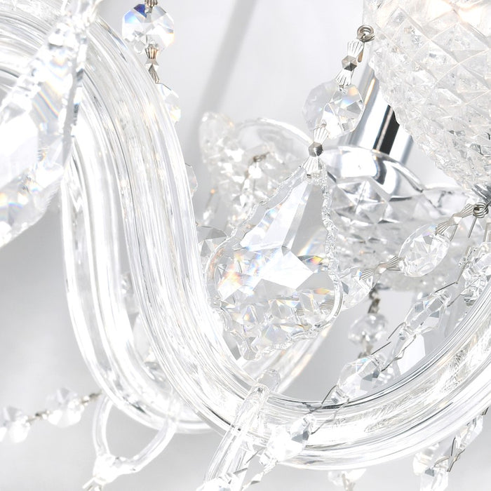 CWI Lighting Princeton 6 Light Down Chandelier, Chrome