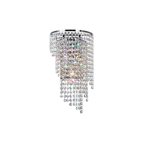 CWI Lighting Prism 3 Light Wall Light, Chrome