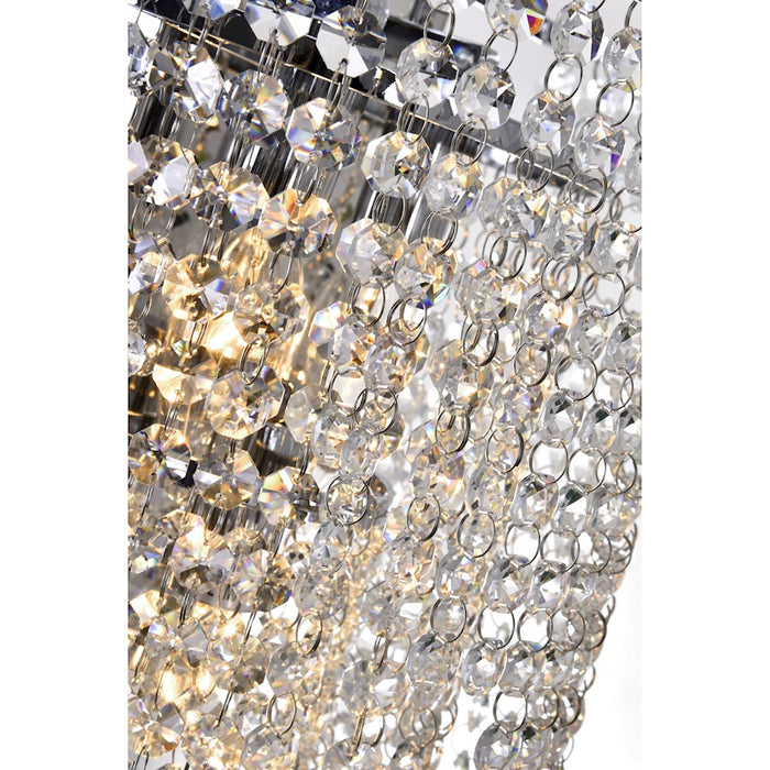 CWI Lighting Prism 3 Light Wall Light, Chrome