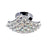 CWI Lighting Queen 4 Light 10" Flush Mount, Chrome