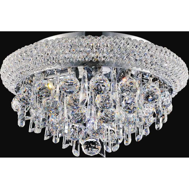 CWI Lighting Kingdom 6 Light Flush Mount, Chrome