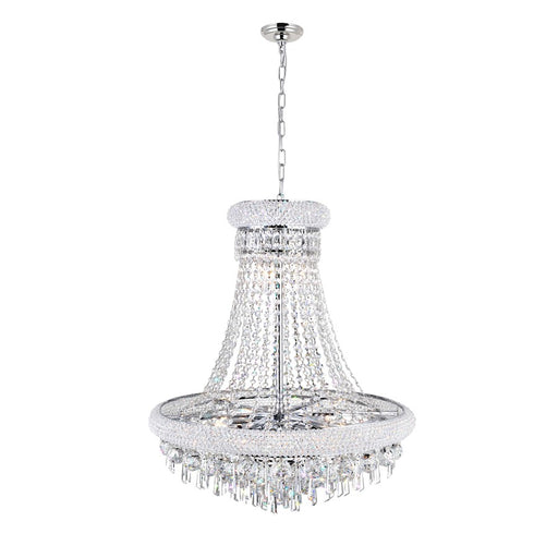 CWI Lighting Kingdom 13 Light Down Chandelier, Chrome