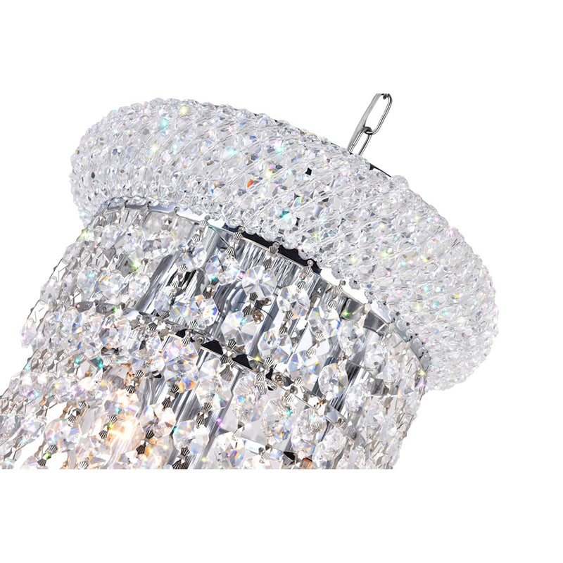 CWI Lighting Kingdom 13 Light Down Chandelier, Chrome