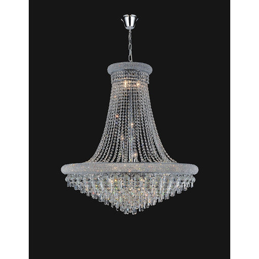 CWI Lighting Kingdom 20 Light Down Chandelier, Chrome