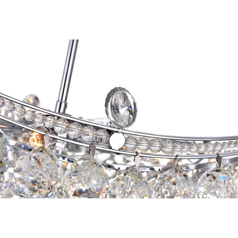 CWI Lighting Jasmine 8 Light Down Chandelier, Chrome