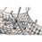 CWI Lighting Jasmine 8 Light Down Chandelier, Chrome