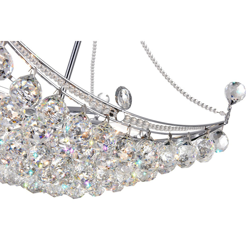 CWI Lighting Jasmine 8 Light Down Chandelier, Chrome