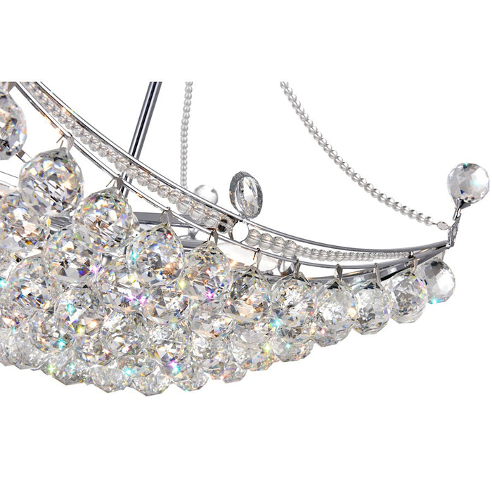 CWI Lighting Jasmine 8 Light Down Chandelier, Chrome