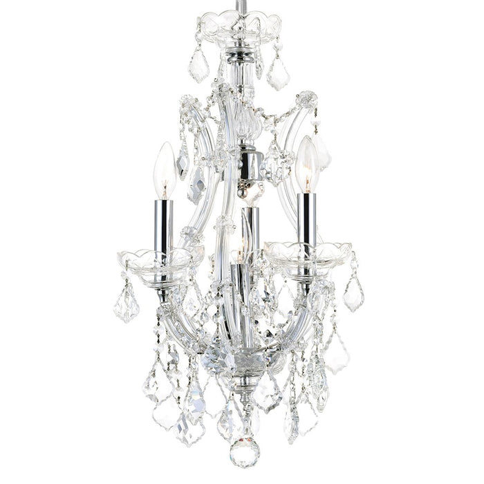 CWI Lighting Maria Theresa 4 Light Up Mini Chandelier, Chrome