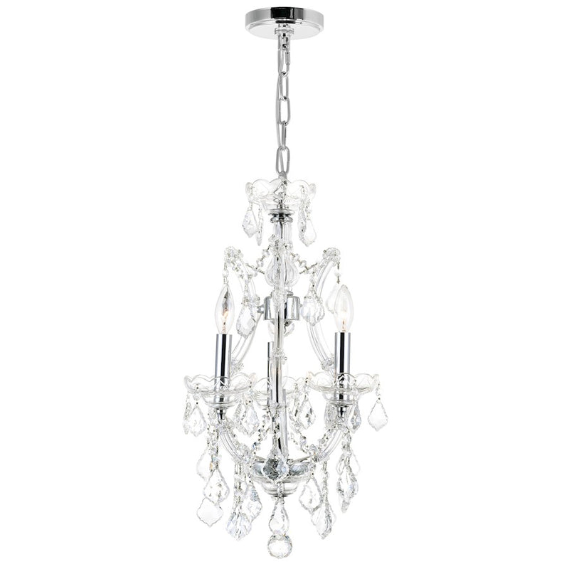 CWI Lighting Maria Theresa 4 Light Up Mini Chandelier, Chrome