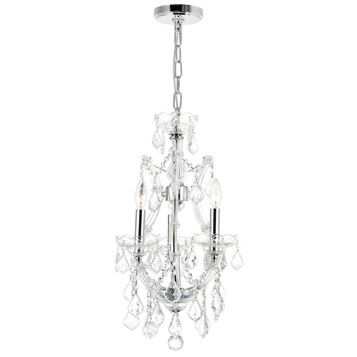 CWI Lighting Maria Theresa 4 Light Up Mini Chandelier, Chrome