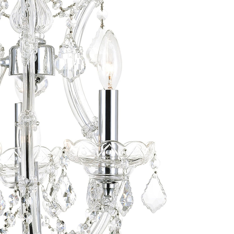 CWI Lighting Maria Theresa 4 Light Up Mini Chandelier, Chrome