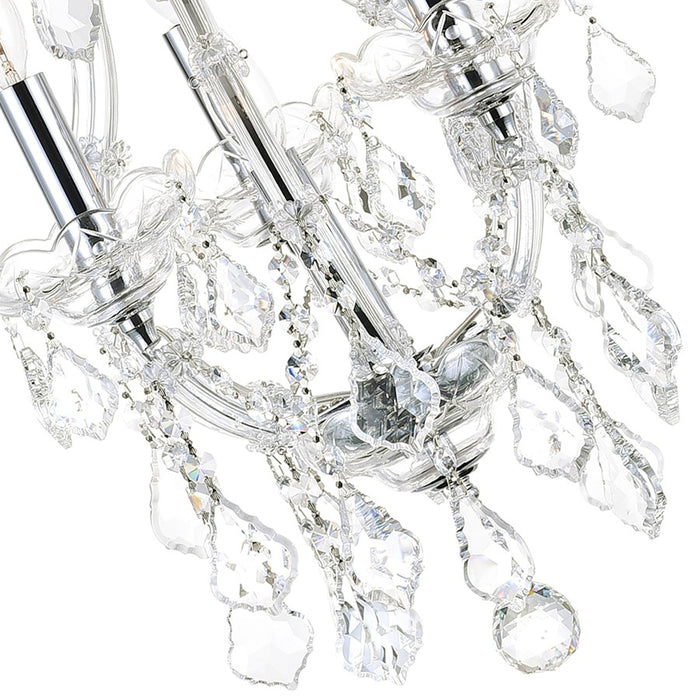 CWI Lighting Maria Theresa 4 Light Up Mini Chandelier, Chrome