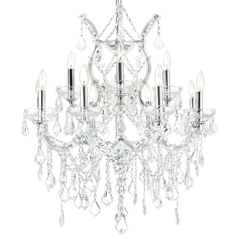 CWI Lighting Maria Theresa 13 Light Up Chandelier, Chrome