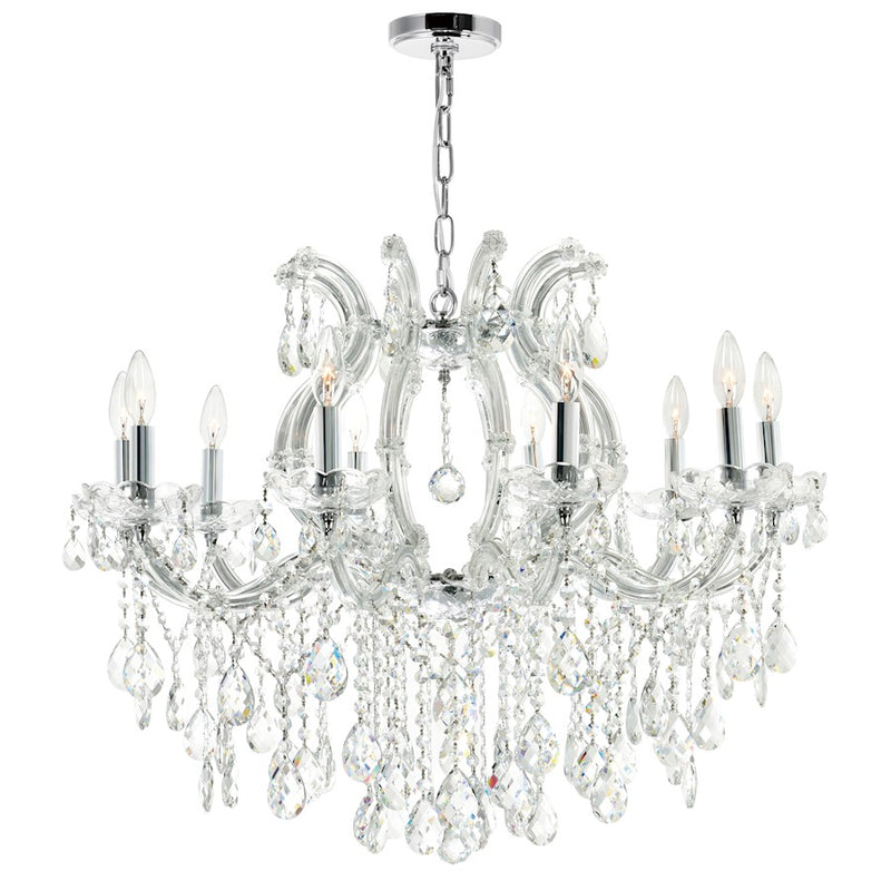CWI Lighting Colossal 10 Light Up Chandelier, Chrome