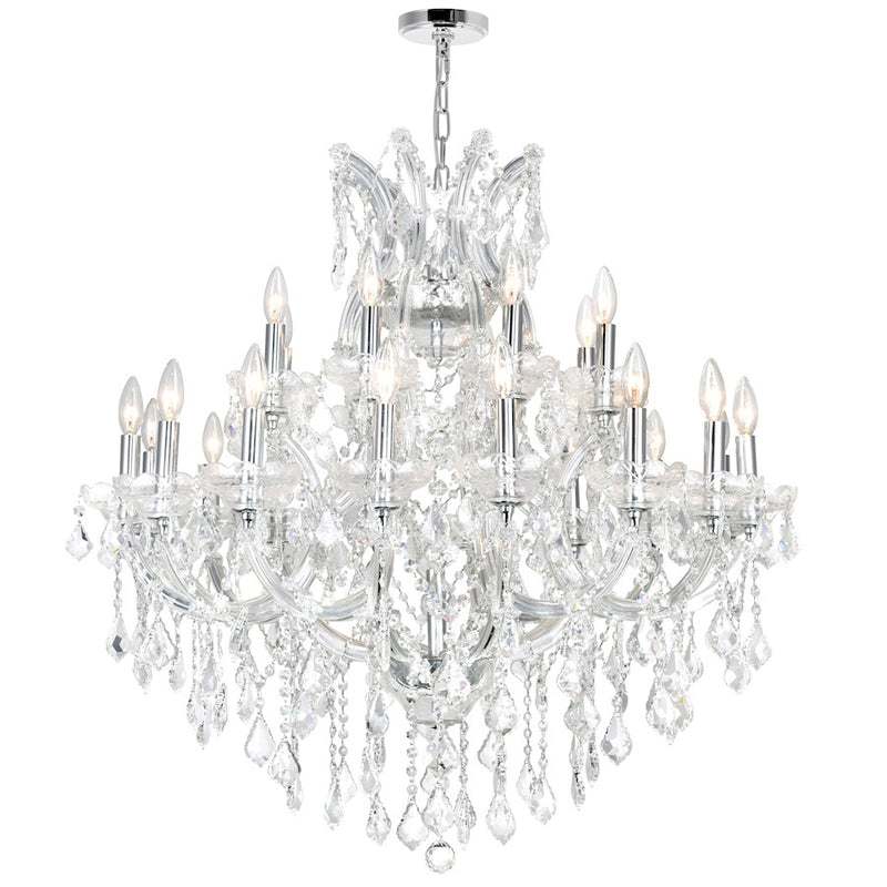CWI Lighting Maria Theresa 25 Light Up Chandelier, Chrome