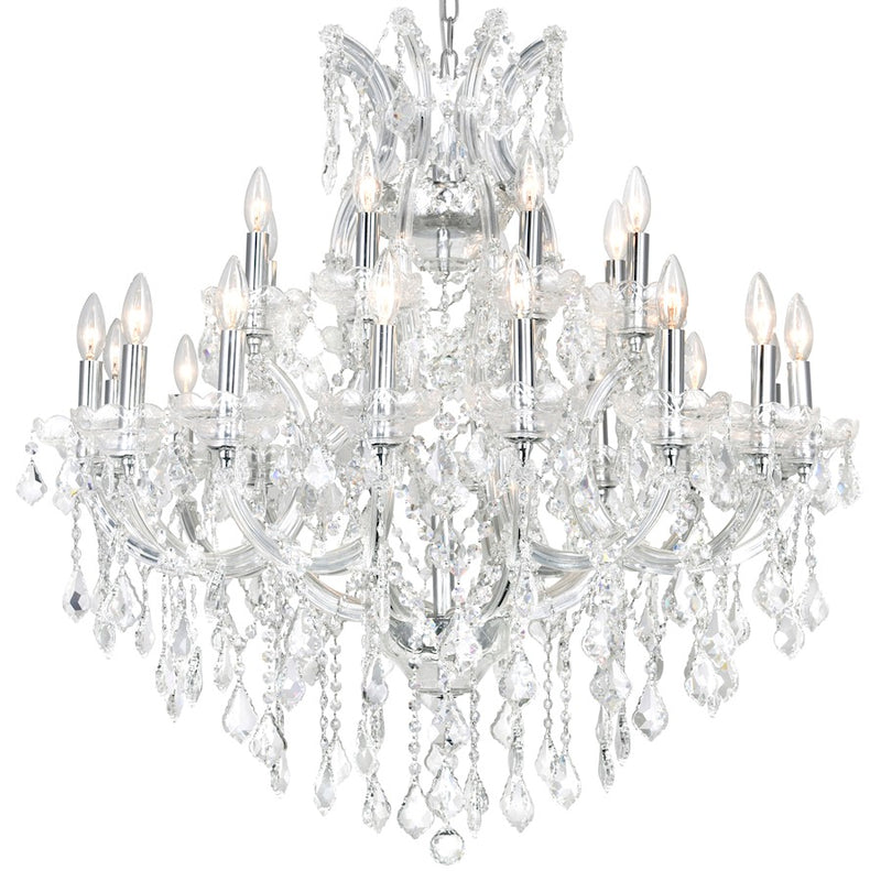 CWI Lighting Maria Theresa 25 Light Up Chandelier, Chrome