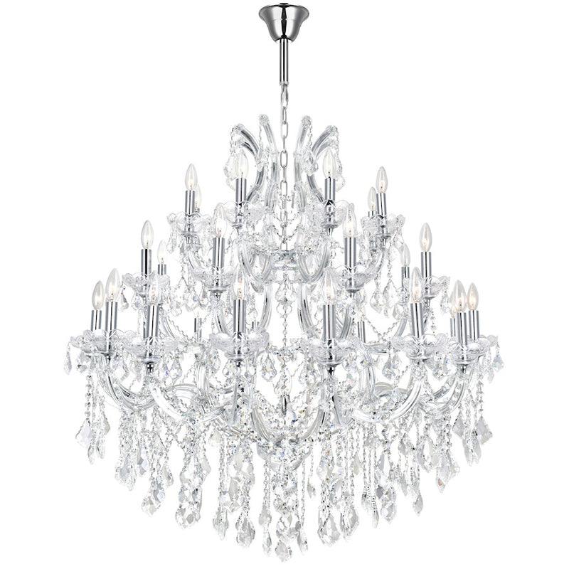 CWI Lighting Maria Theresa 33 Light Up Chandelier, Chrome