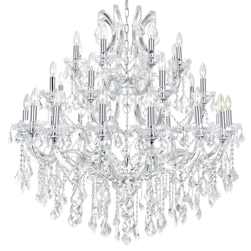 CWI Lighting Maria Theresa 33 Light Up Chandelier, Chrome